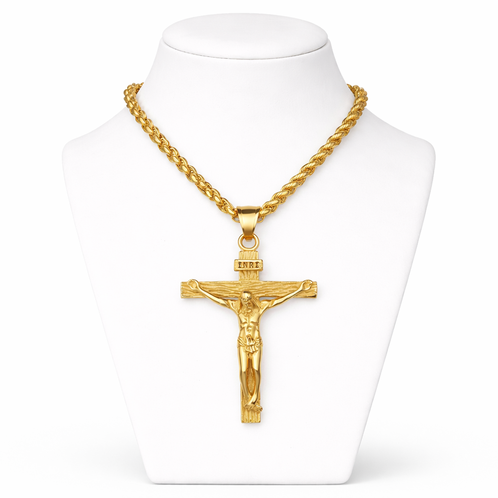 CRUCIFIJO EN ACERO INOXIDABLE