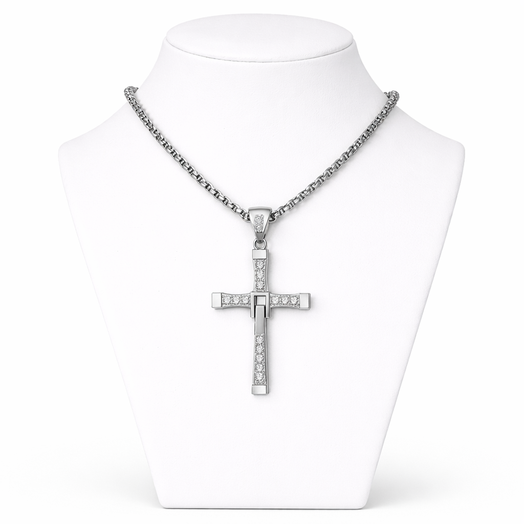 CRUZ DE LA SAGA R.F EN ACERO INOXIDABLE